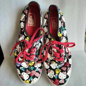 Vans Hello Kitty Canvas Sneakers Colorful wit red shoelace size Men 7 Women 8.5